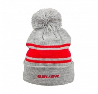 Шапка Bauer Striped Pom Pom Knit Toque Red